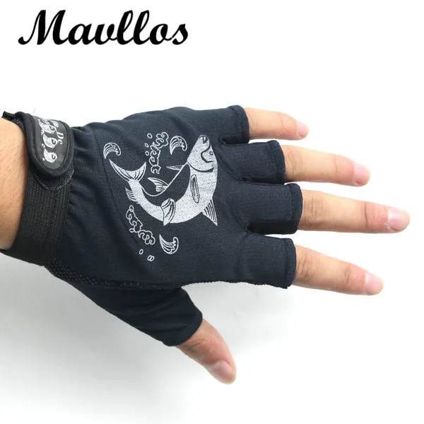 Mavllos, перчатки для ловли нахлыстом, мужские, водонепроницаемые, 1 пара, полпальца, дышащие, противоскользящие, прочные, 3 цвета, для спорта на открытом воздухе, перчатки для рыбалки