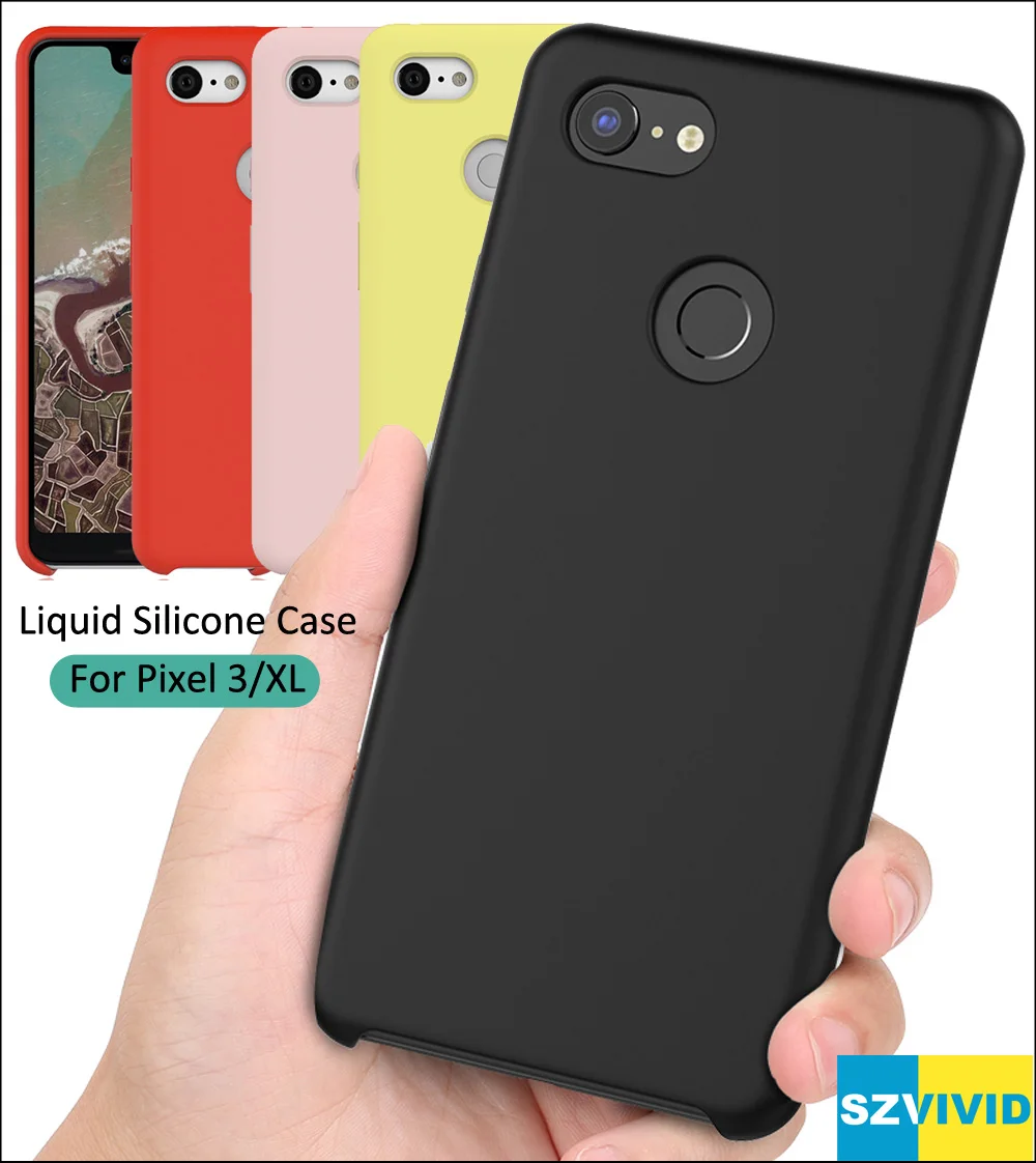 

Liquid Silicone Case For Google Pixel 3 4 XL Soft Gel Rubber High quality