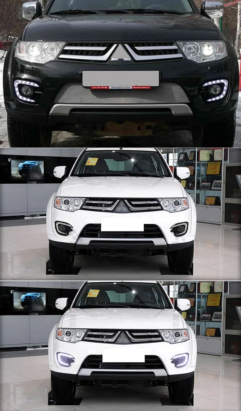 2 предмета в комплекте, для Mitsubishi Montero Sport 2013 желтый указатель поворота Водонепроницаемый 12В дневные ходовые огни лампы светодиодный дневной светильник