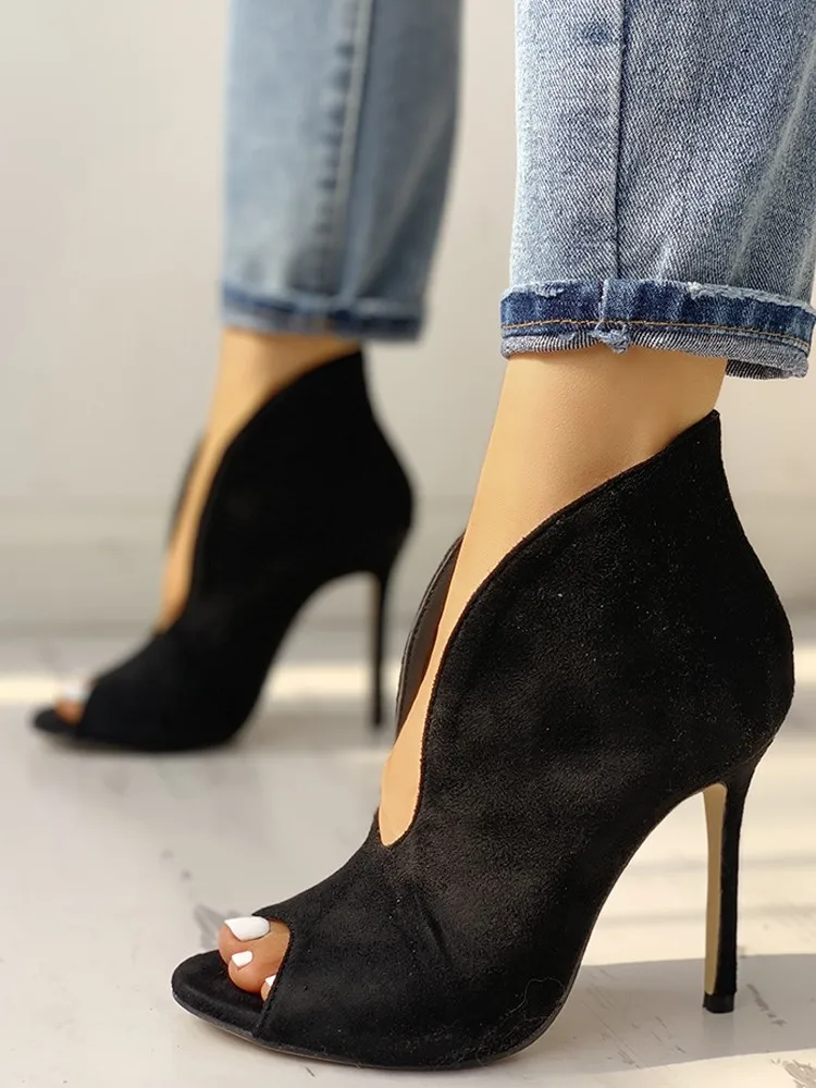 Г. Ботильоны с открытым носком и v-образным вырезом пикантные вечерние женские туфли на высоком каблуке 11 см женские летние ботинки