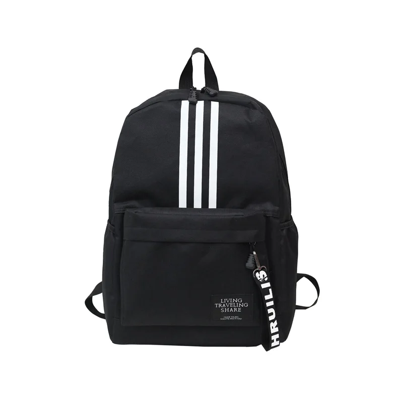 

Modern Canvas Men Women Backpacks Brand Solid Zipper Vertical Bar Teenager School Bags Big Capacity Muchila Travel Laptop Bags