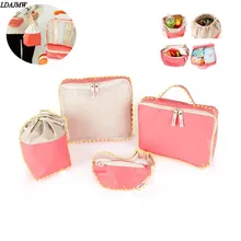 4 Unids/set Organizador Para la Ropa bolsas de Almacenamiento de Viaje Multifunción Cosméticos Cubos de Embalaje de Equipaje Maleta Accesorios Bolso de La Momia