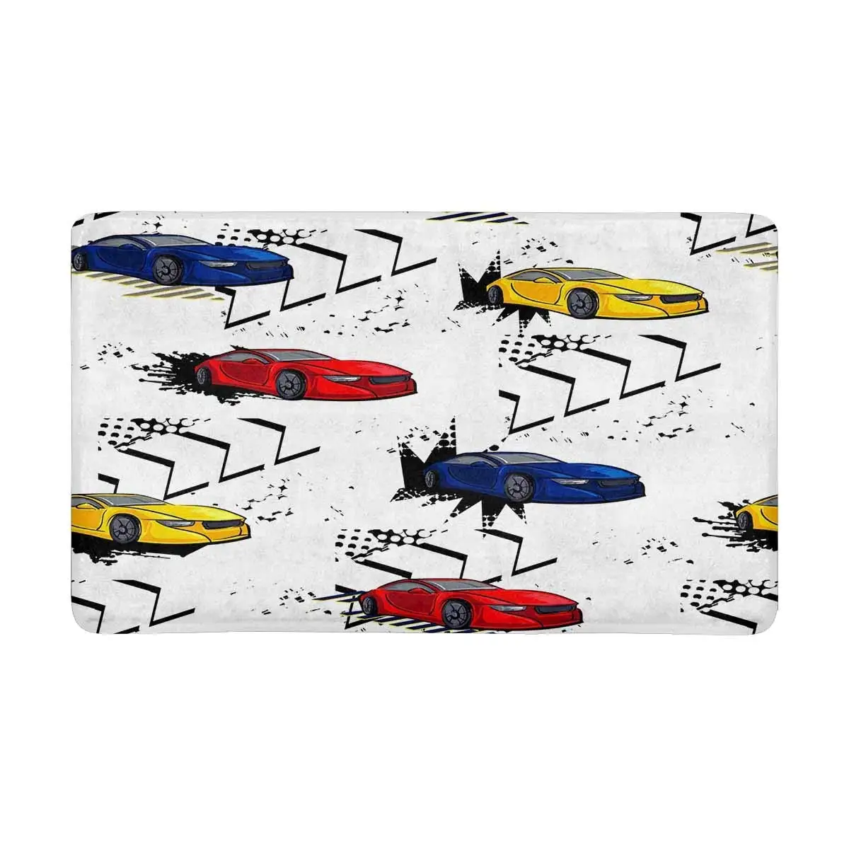 Абстрактные автомобили шаблон Крытый входный дверной коврик, нескользящий, дверной половик ковер домашний декор