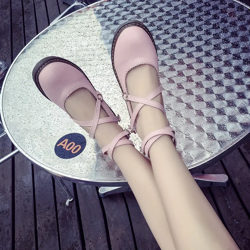 WHOHOLL/женские туфли-оксфорды на плоской подошве в британском стиле женские осенние повседневные туфли горничной из мягкой кожи женские модельные туфли на плоской подошве с пряжкой в стиле ретро - Цвет: pink