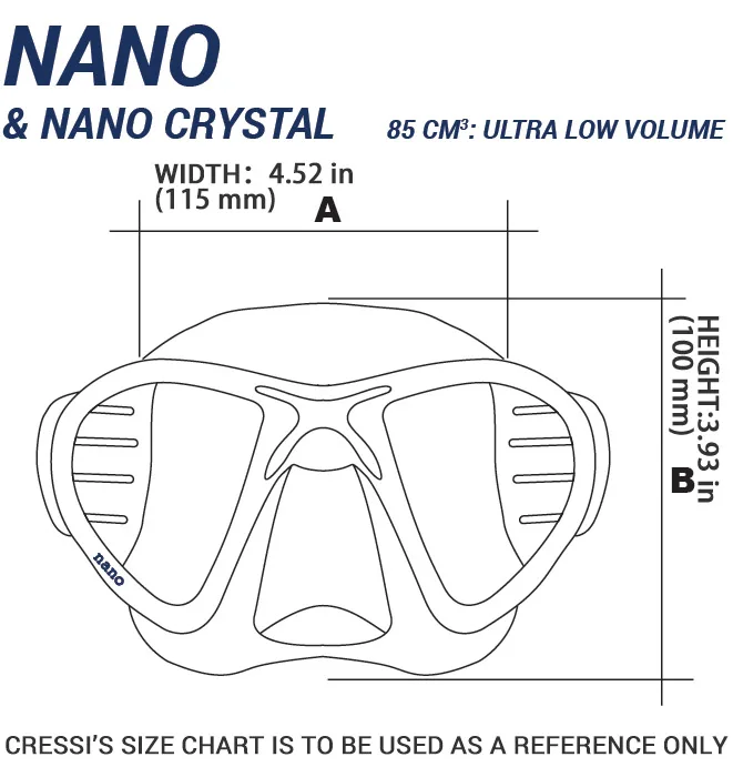 Cressi Nano Ультра низкий объем маска для дайвинга закаленное стекло 2 окна интегрированная двойная рамка черная силиконовая маска для взрослых