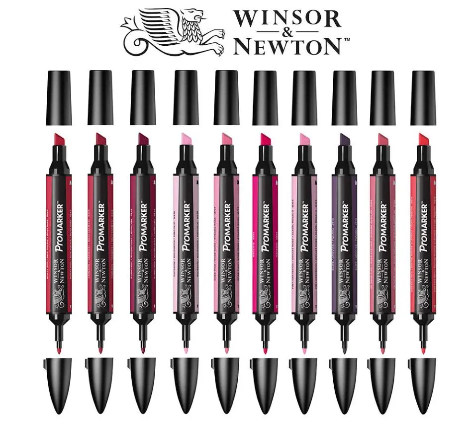 Winsor& Newton ProMarker двойной наконечник графический маркер ручка красные цвета кисти ручки