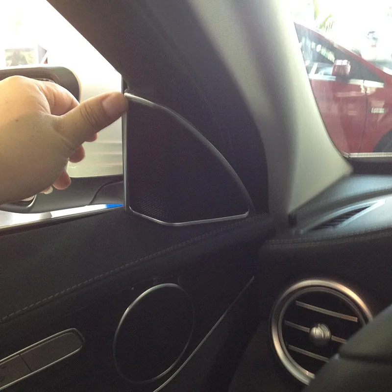 door speaker decoration for mercedes benz c class w205 car styling  (2)