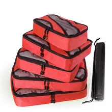 Qinyin сделает вашу suitcasse заказа 5 шт./компл. Водонепроницаемый нейлон Упаковка Кубики Чемодан упаковка Органайзер дорожная сумка для со штанами и футболкой