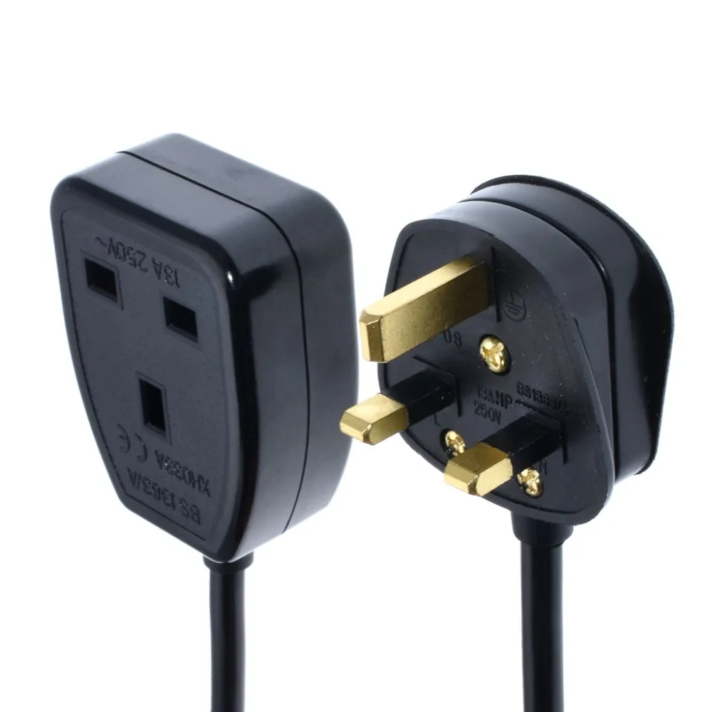 Удлинительный шнур питания штекер IEC UK 3Pin для розетки удлинение кабеля