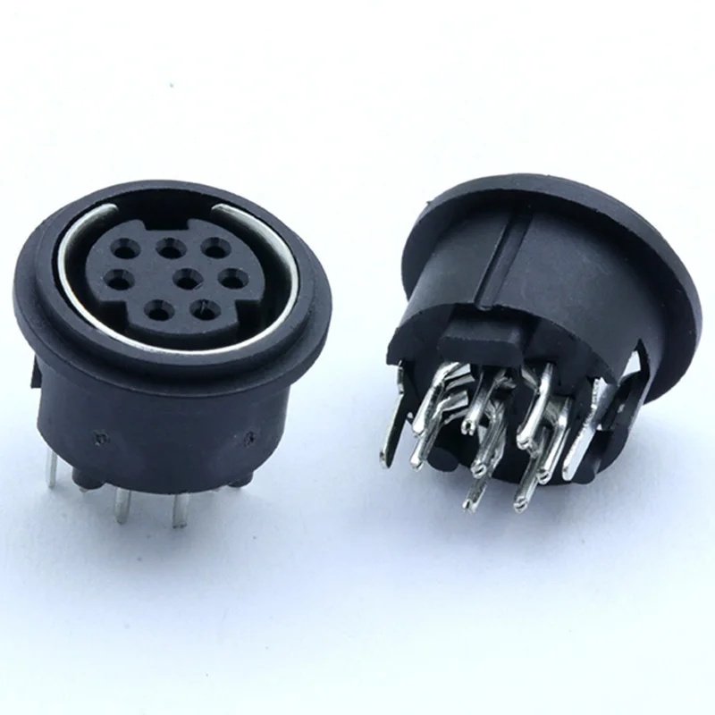 Мини 8Pins PS2 Jack DIN S клеммные коннекторы разъем 8P 20 шт. 180 градусов|Соединители| |