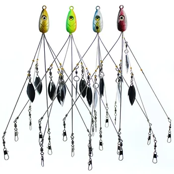 

1Pcs/Bag Alabama Umbrella Fishing Rig Lure Stainless Snap Swivel Spinner Sea Fishing Lure Peche Tackle Pesca Leurre 21.5cm/18g
