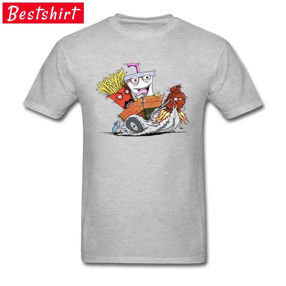 Funny Danger Cart Fink Custom Short Sleeve Summer/Autumn Tops Shirts Plain O-Neck 100% Cotton Clothing Shirt Mens T Shirt Danger Cart Fink grey