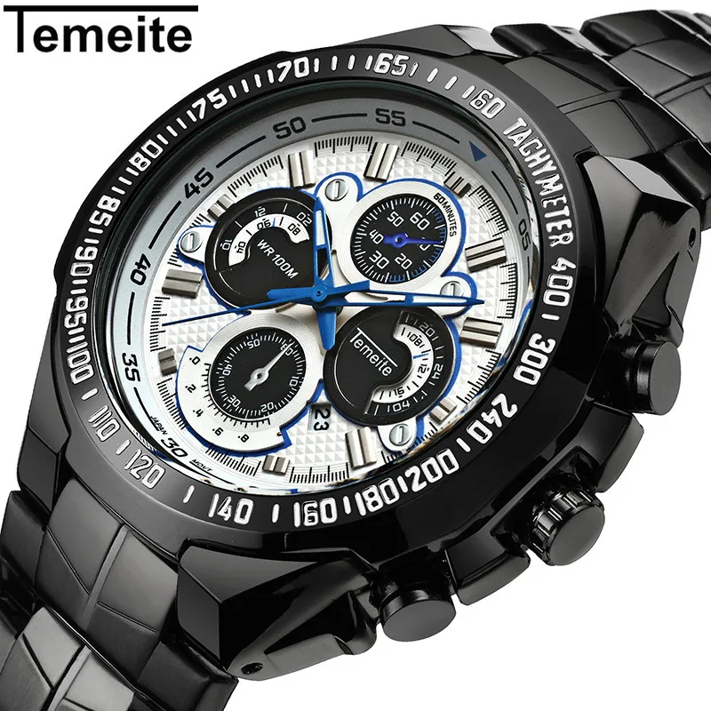 

TEMEITE Brand Mens Watches Casual Quartz Sport Watch Men Waterproof Clock Date Fashion Relogio Masculino Men's Wristwatches