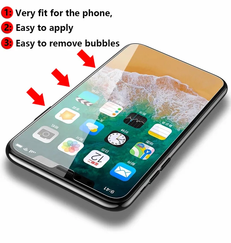 Peipeng Full Cover 6D Edge Tempered Glass For iPhone X XS 7 8 6 6s Plus Screen Protector For iPhone 10 XS MAX Film Protection06