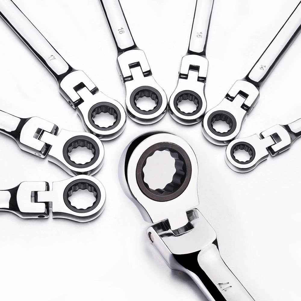 HGhomeart 6-24 мм набор ключей с гибкой головкой и Трещоткой набор ключей гаечные ключи Комбинированный хромированный набор инструментов для ремонта автомобиля трещотка