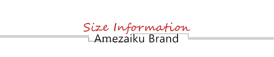 001 Size Information