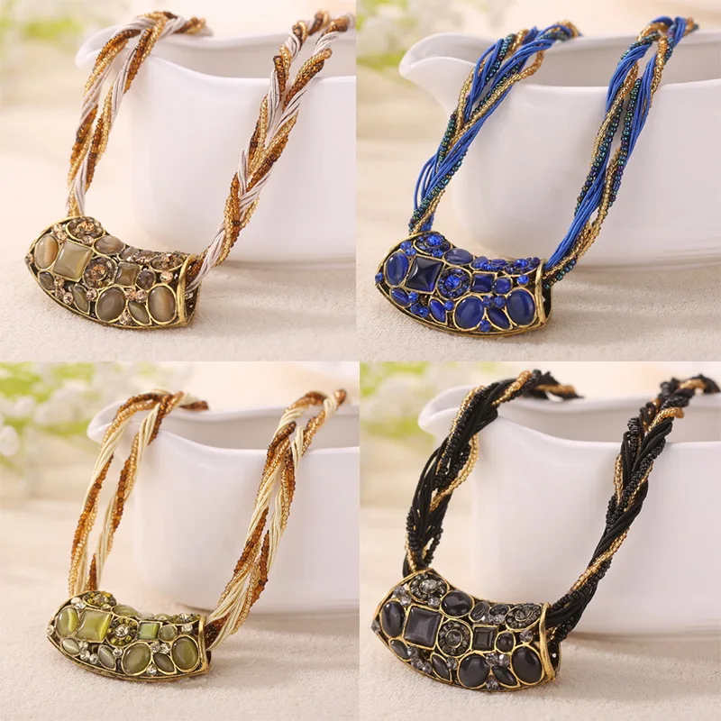 

High Quality women Necklace Bohemian Statement Necklaces Pendants Trendy Jewelry Beads Necklace Women Accessories For Gift