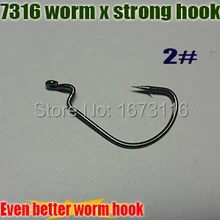 Рыболовный червь х Сильный крючок Размер: 2# Высокоуглеродистая сталь крючок quanlity: 100 шт./лот