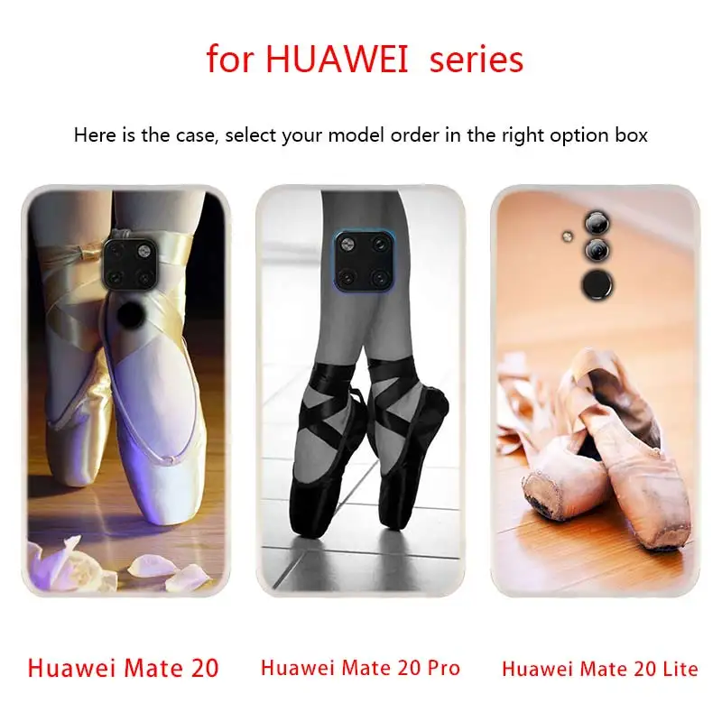 Балетные тапочки для девочек чехол телефона Huawei Mate 10 20 30 Lite 20X Pro Nova 3 4 5i Y7 Y9 2019 2018