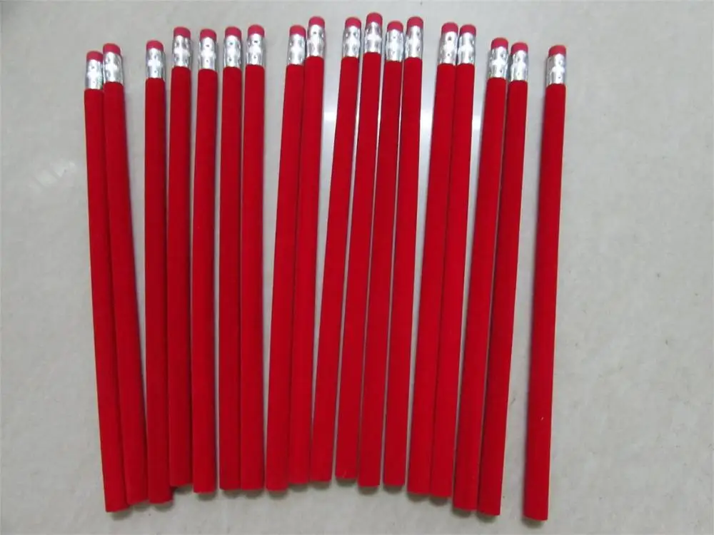 Бархатный карандаш 12 шт Деревянный карандаш экологически чистые карандаши карандаш для гостиниц Стандартный Карандаш - Цвет: Red