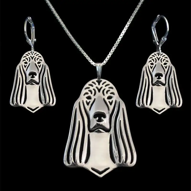 Poodle Dog Puppy Earrings Gold Alloy Leverback Drop Earrings Jewelry