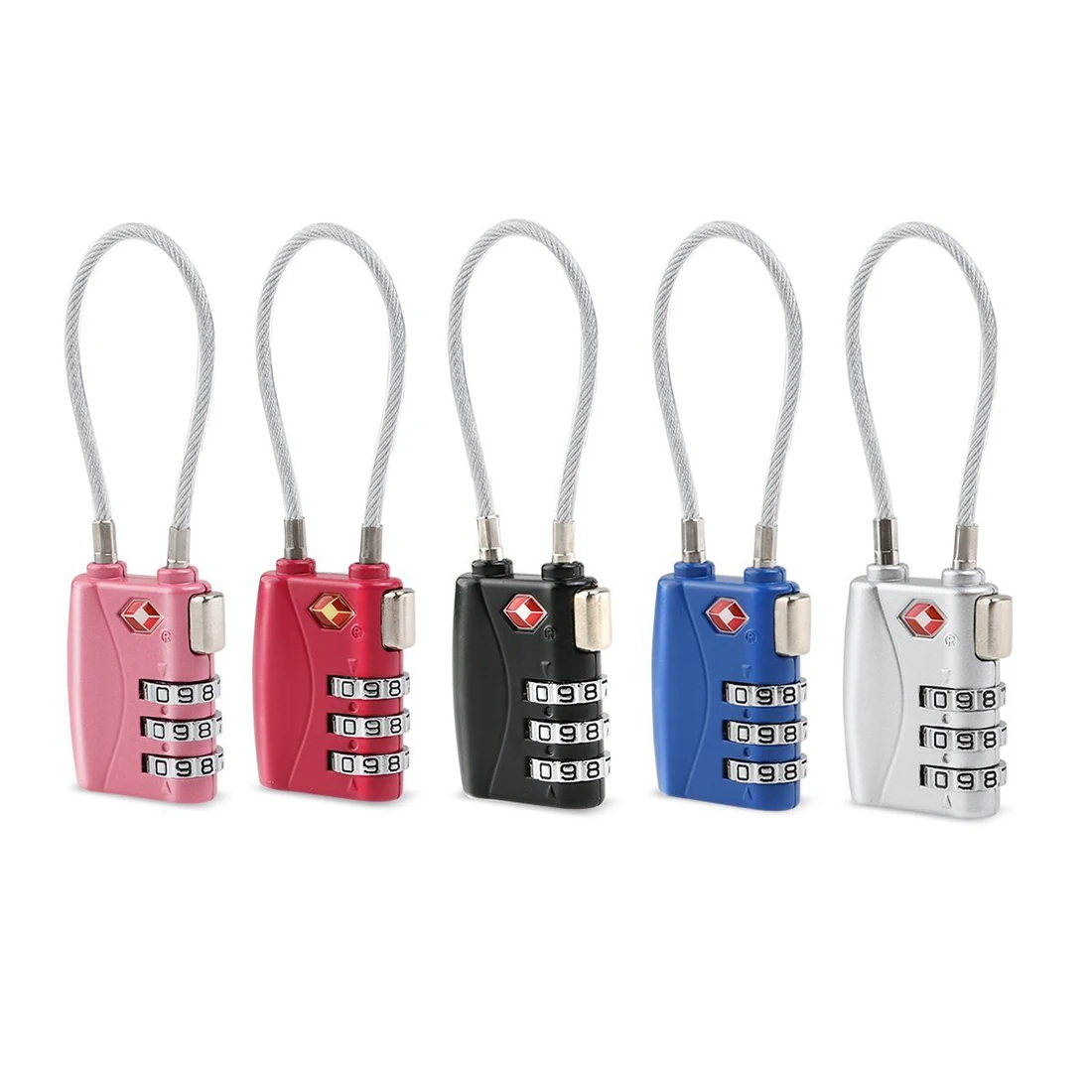 Luggage Locks Tsa Locks 3 Digit Combination Password 5 pcs in different