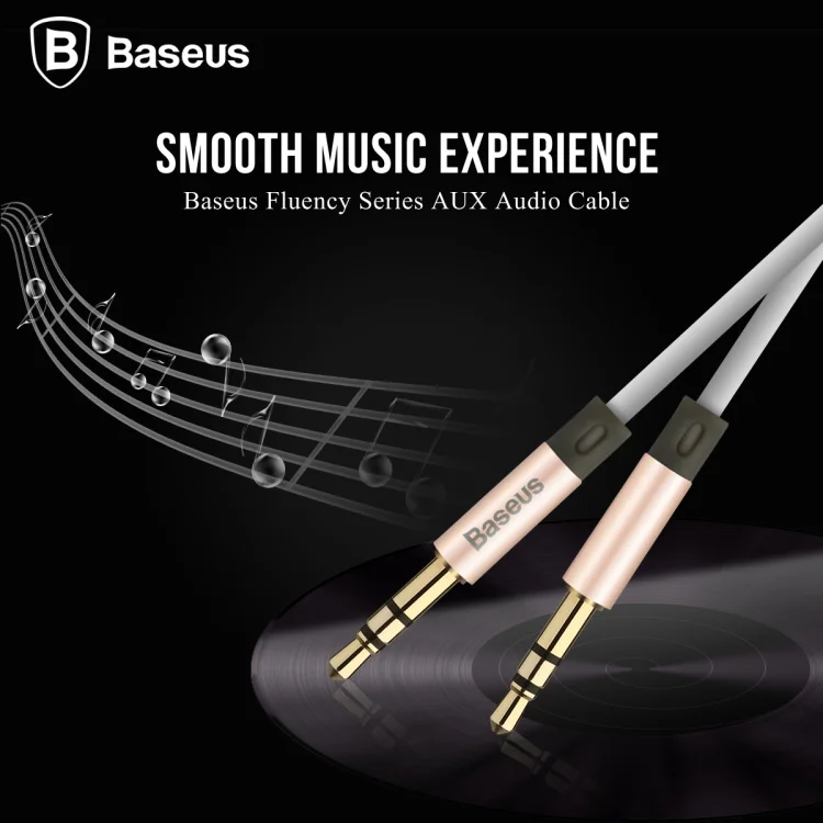 Aux кабель Baseus 3 5 мм для автомобиля позолоченный аудиокабель разъем Мужской