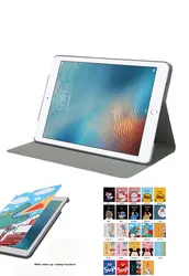 Чехол для планшета для iPad 9,7 2017/2018 Air 1 Air 2 защитный чехол для кожи рукав животное кошка собака динозавр утка мультфильм макияж/сон