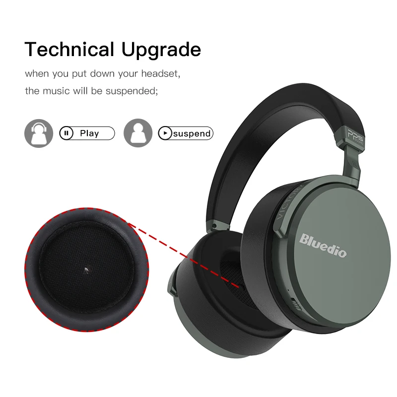 Bluedio V2 Bluetooth headphones Wireless headset PPS12 drivers with microphone high-end headphone for phone and music