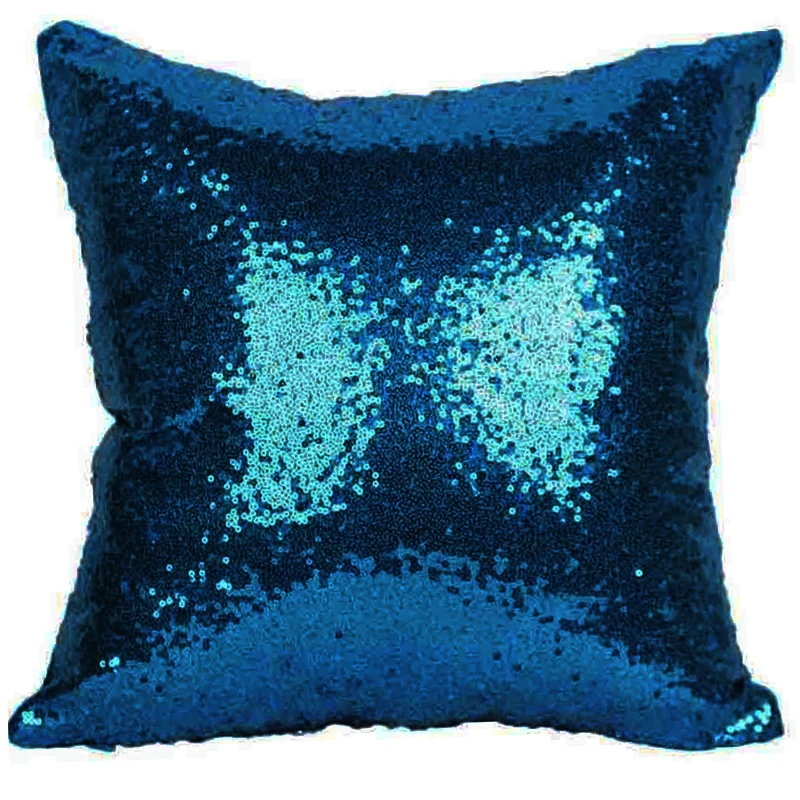 Mermaid Sequin Cushion Cover Glitter Pillow Case Solid Pillow Covers for Home Sofa Car Decoration Pillowcase