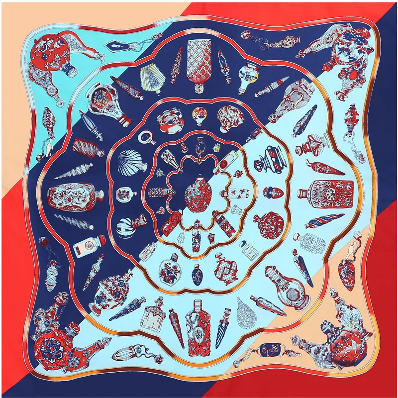 

27 colors 70cm*70cm 2018 Silk Twill Luxury Brand Silk Scarf For Women Large Square fashion Scarves Headband Print Shawl Hijab