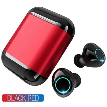 

TWS Bluetooth 5.0 Wireless Headset Touch Control Binaural Earbuds Music Noise Reduction Earphone With Charging Case