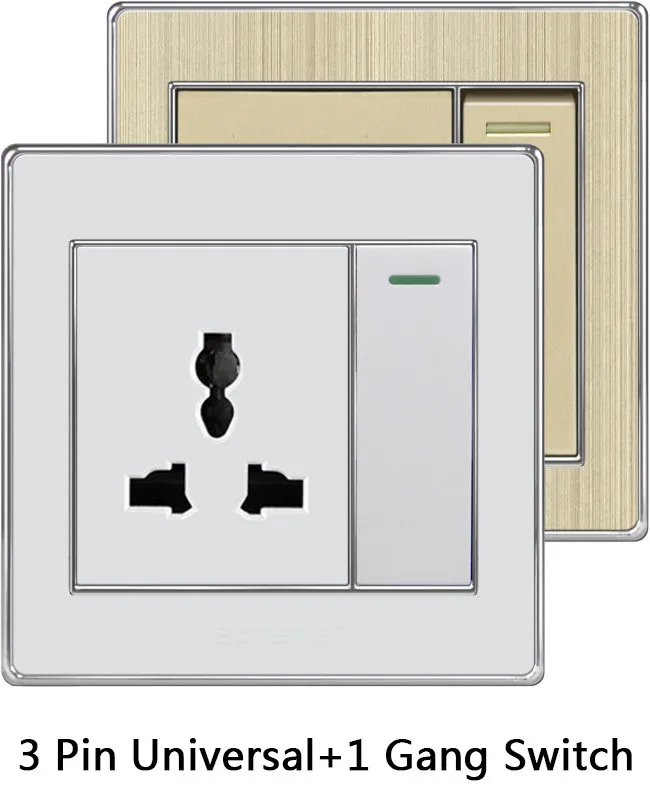 3 Pin Universal+1 Gang Switch