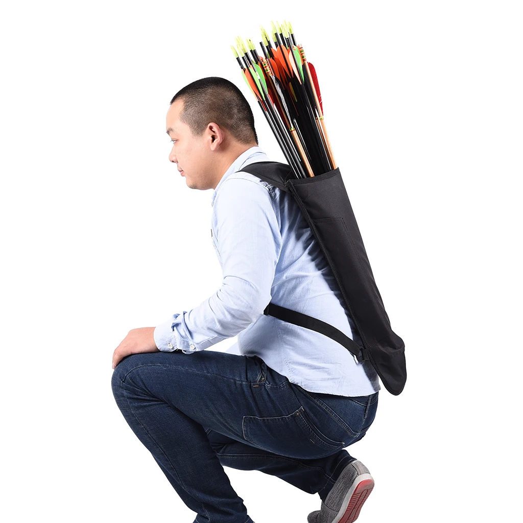 Outdoor Back Arrow Quiver Bow Archery Accessories Shoulder Hanging Target Shooting Archery Quiver Arrow Bag for 40pcs Arrow