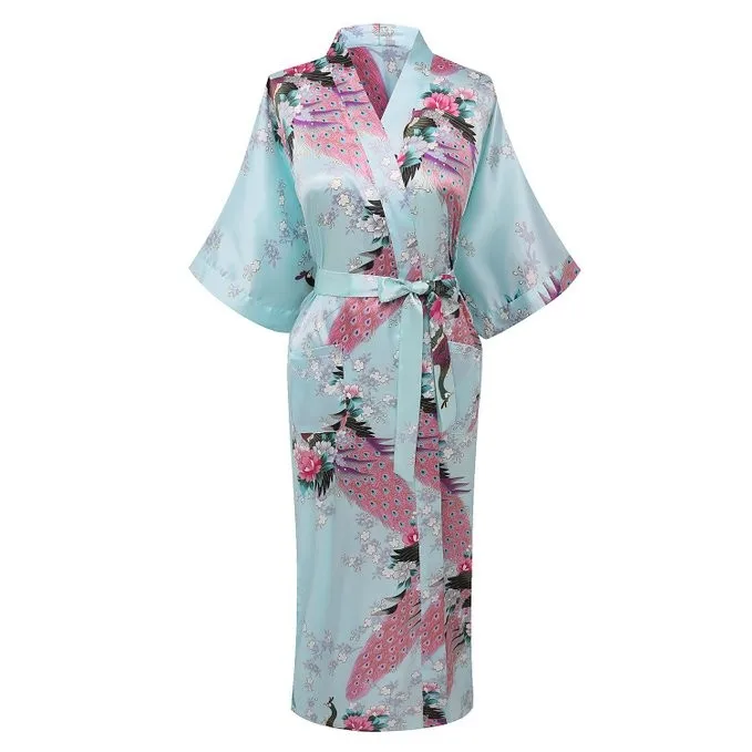 White Summer Women's Kimono Robe Bathrobe Sleepwear Rayon Bath Gown Nightgown Pyjamas Mujer Pijama Size S M L XL XXL XXXL 029