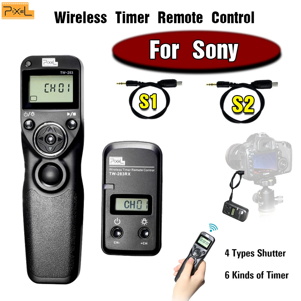 

Pixel TW-283 Wireless Timer Remote Contro shutter remote control For Sony A900 A850 A700 A580 A77 A65 A57 A55 A37 A35 A33 A58