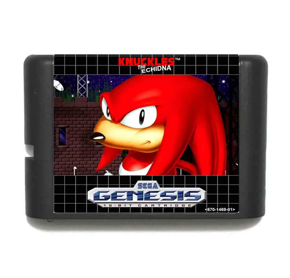 Карточная игра Knuckles The Echidna In Sonic The Hedgehog 1 16 bit MD с розничной коробкой для sega Megadrive/Genesis