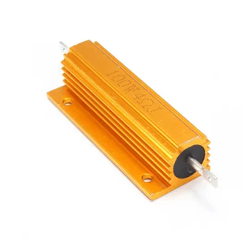 

2pcs 100W Power Resistor 4R 4Ohm Aluminum Shell Case Wirewound Resistors with High Temperature Resistance