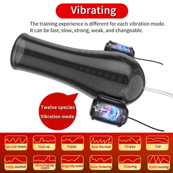 Penis Pump Sucking Vibrator for Men Pump for Members Penis Pump Enlargement Extender Adult Products Sex Toys for Men Sex Shop 3