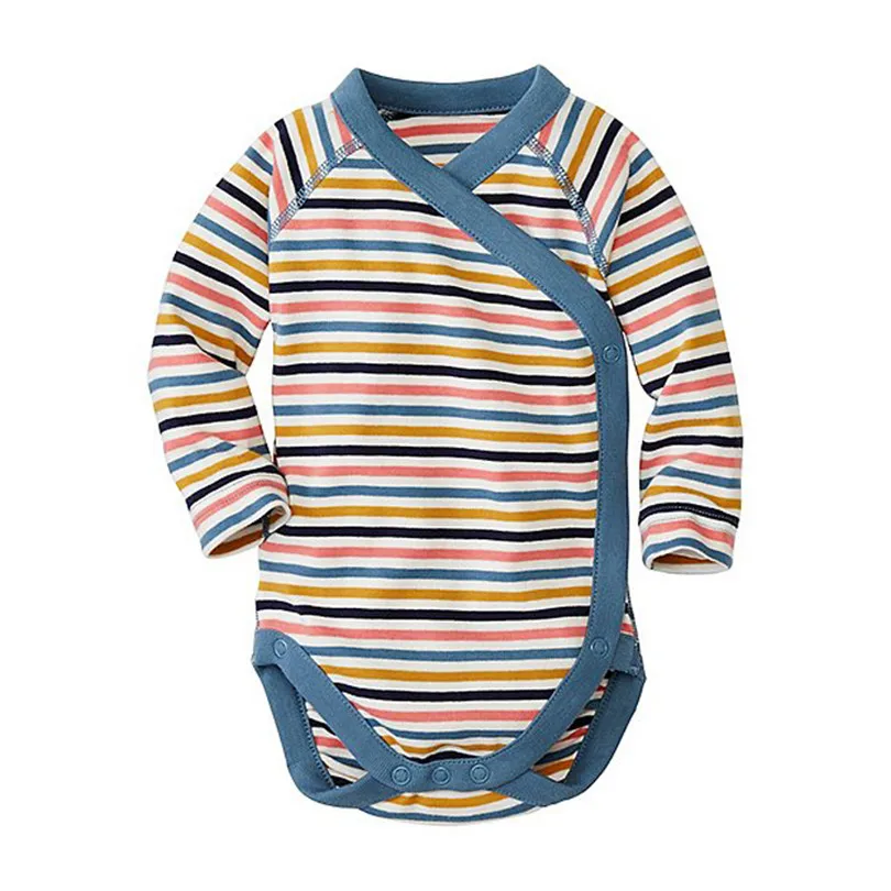 

2017 Top Fashion New Rompers Full Sleeve Pure Cotton Striped Baby Clothes Infant Boy Clothing Jumpsuits For Newborns Casual