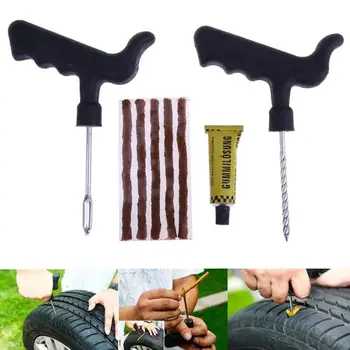 

8pcs Car Tire Repair Tool Kit For Tubeless Emergency Tyre Fast Puncture