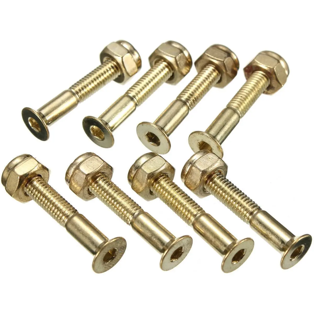 EWS Lot of 8Pcs Screws Skateboard Nails Gold Skateboard 29mm Bolts