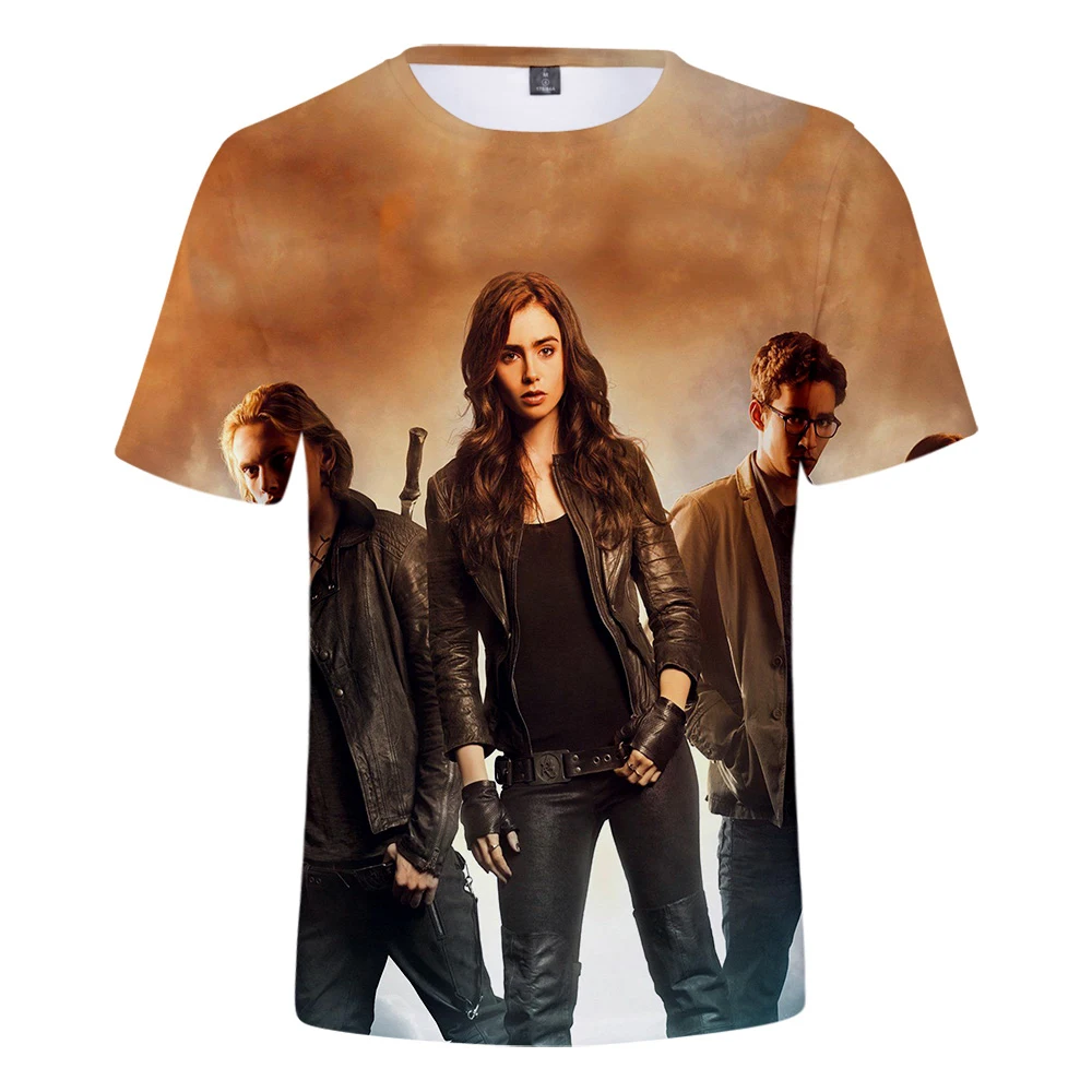 Shadowhunters Clary Fray Jace Wayland футболка Летняя модная с короткими рукавами Kpop