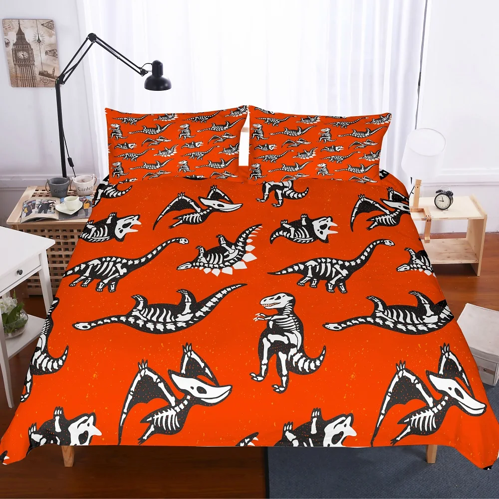 Monster High Girls Bedding Set 3D Pretty Girl Hippie Pink Printed Black/White Duvet Cover Set Cartoon Face/Animal Bed Linen Set