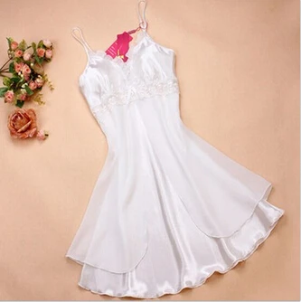 1 шт., сексуальное женское повседневное ночное белье, ночная рубашка, ночная рубашка, Camisola Vestidos Femininos, ночная рубашка, размеры M/L/XL - Цвет: White