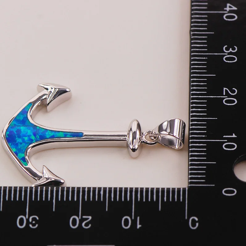 Подвеска P104 из стерлингового серебра 925 пробы с синим огненным опалом|pendant peace|pendant