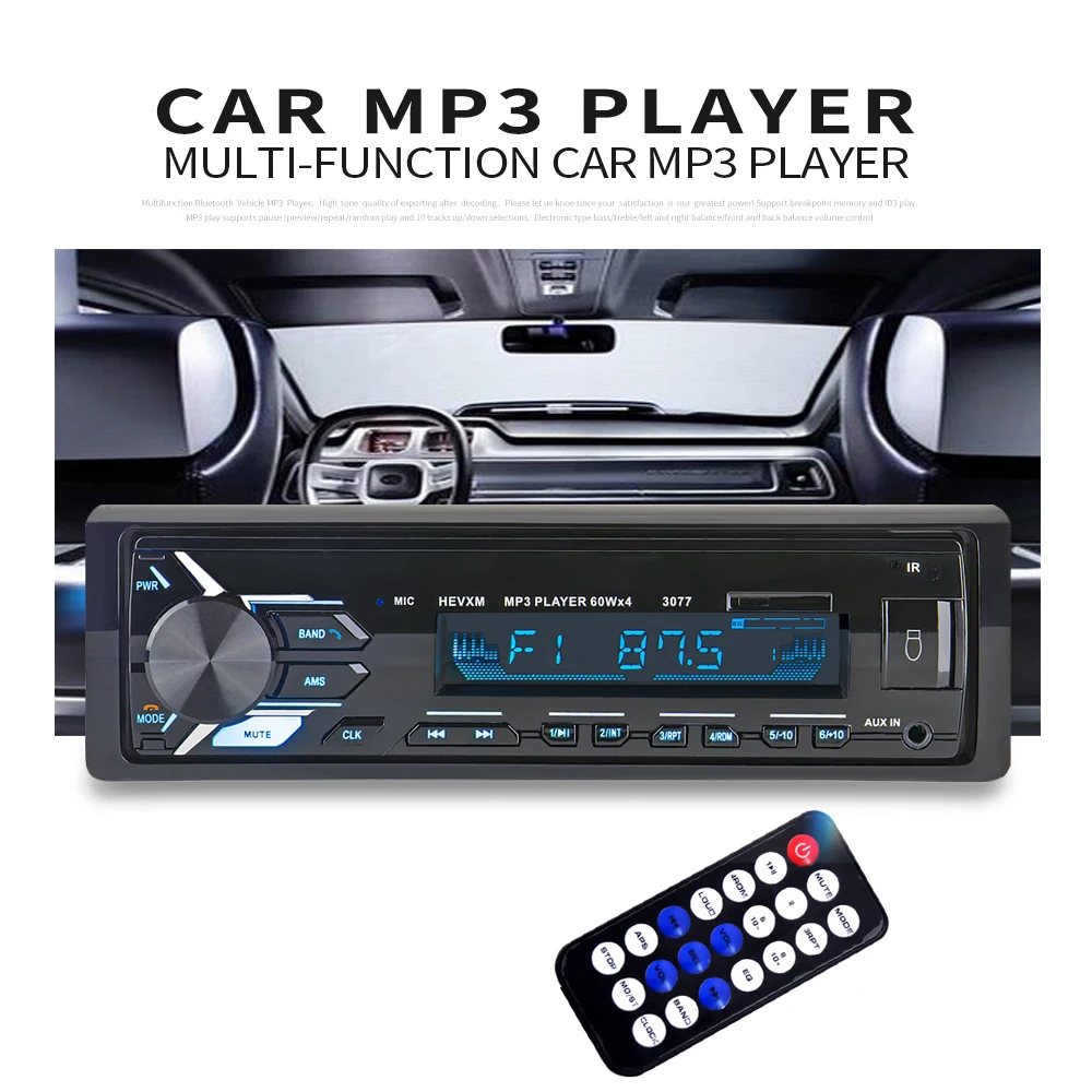 Многофункциональный Bluetooth Автомобильный MP3 плеер ЖК дисплей беспроводной