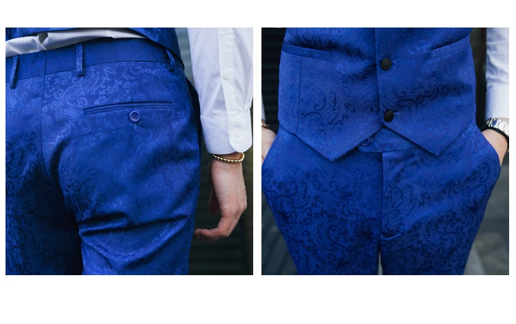 Классические мужские платье брюки классические синие маленькие ЖАККАРДОВЫЕ мужские костюмные брюки Размер 29 30 31 32 38 40 модные деловые банкетные мужские брюки