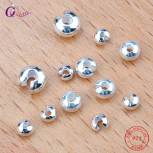 3/4/5 мм 925 цепь стерлингового серебра 925 Серебро застежками завернутый Пряжка для шнура разъемы для браслетов и ожерелий для изготовления ювелирных изделий, 5 шт