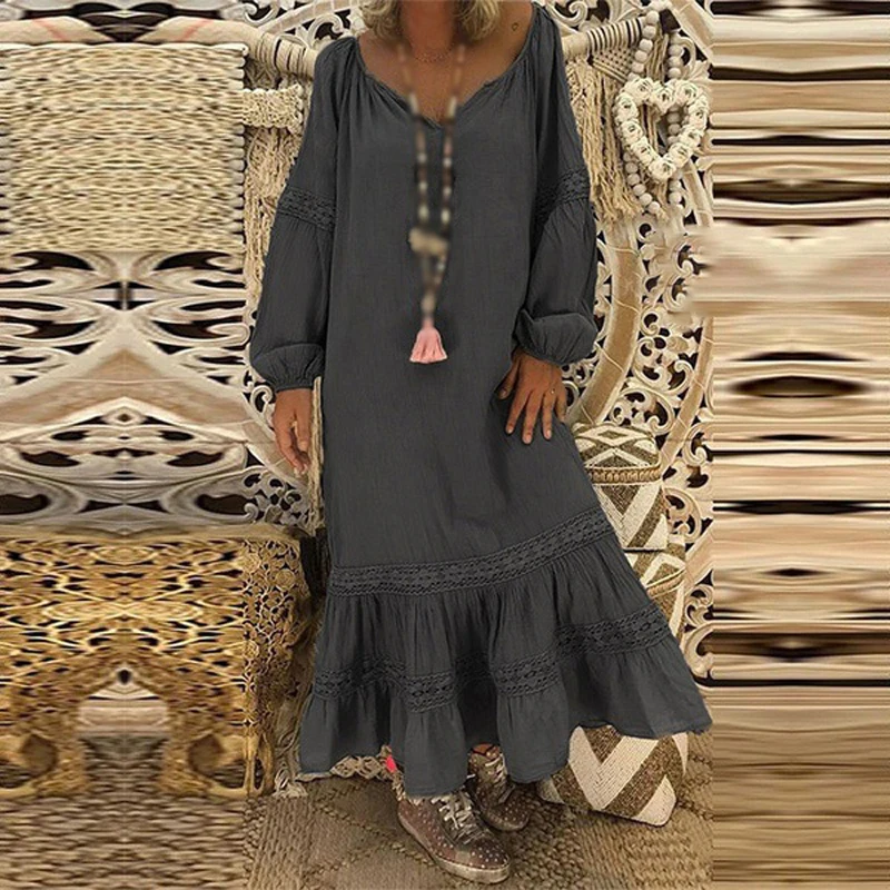 Женское платье женская пляжная летняя мешковатая повседневная одежда с рукавом
